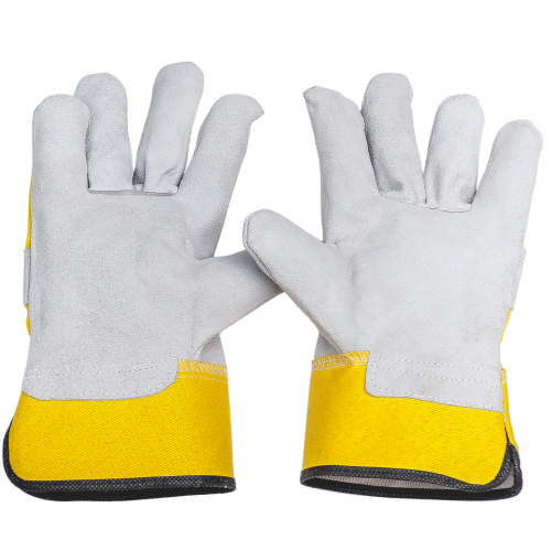 Rękawice Ochronne z Dwoiny Bydlęcej z Podszewką Bawełnianą